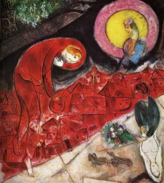  ga - Red Roofs contemporary Marc Chagall